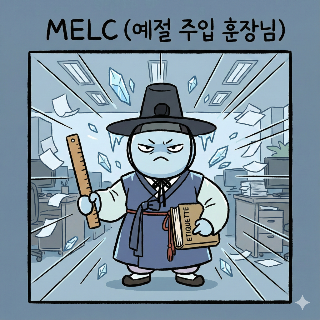 MELC 예절 주입 훈장님: 원칙을 지키는 엄격한 관리자